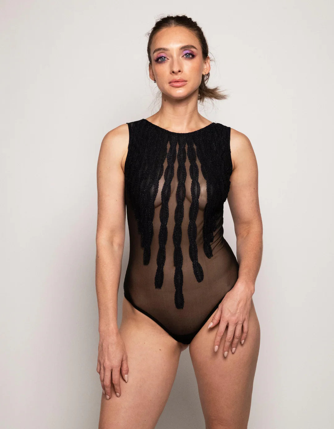 Neon Bodysuits to Stand Out at PartiesParadox Cascade Black Bodysuit