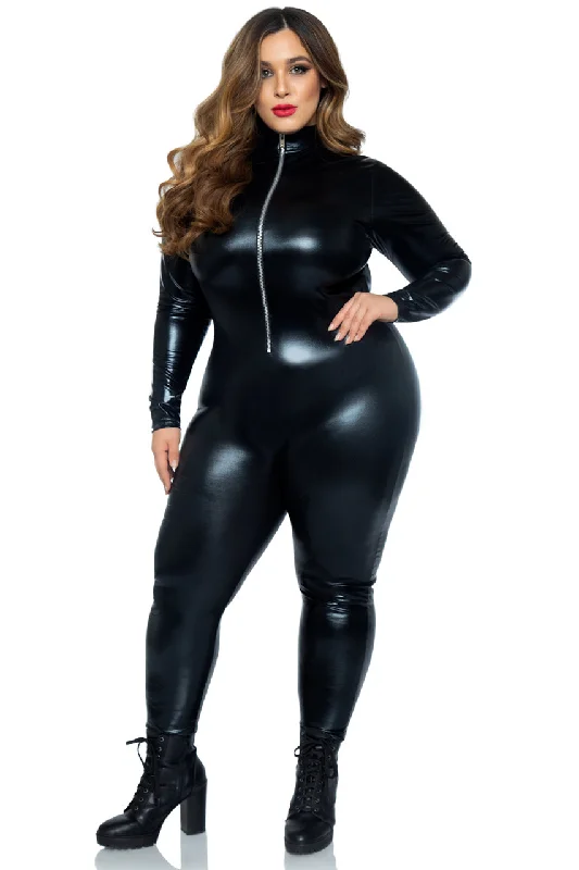 Maternity Bodysuits for Expecting Mothers' ComfortPlus Size Wet Look Bodysuit