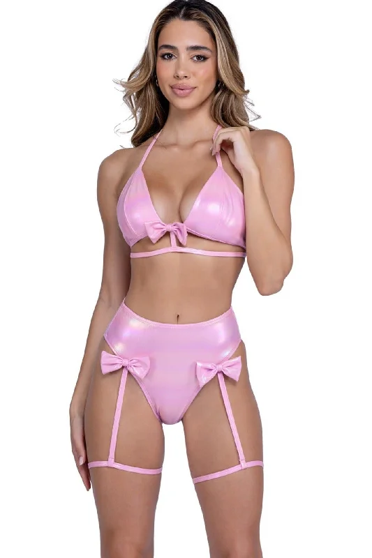 Long - line bikini top for added support and a fashionable lookBikini Brief with Bows