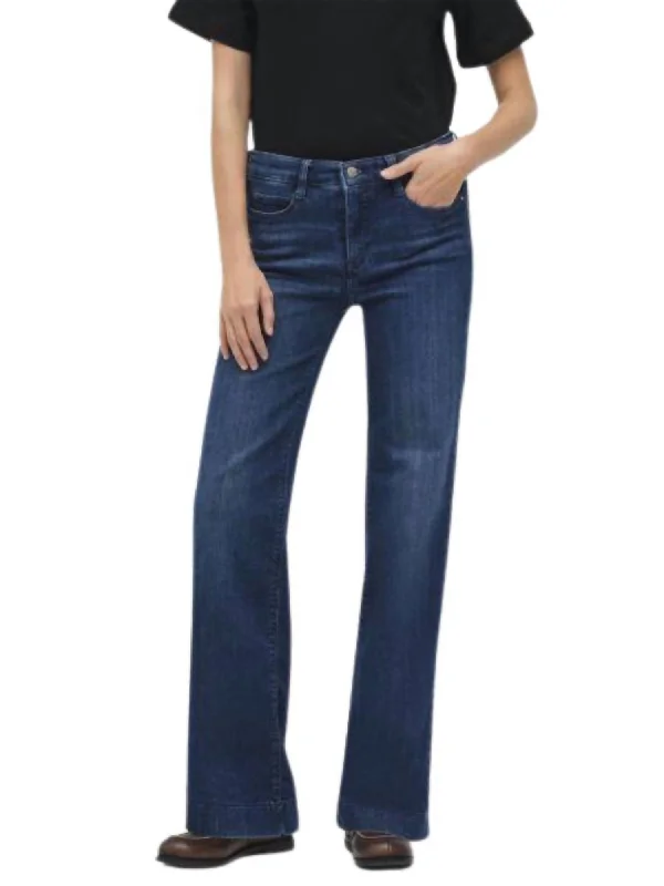 Dream Wide Authentic Jeans - 32" Length In Midnight Blue