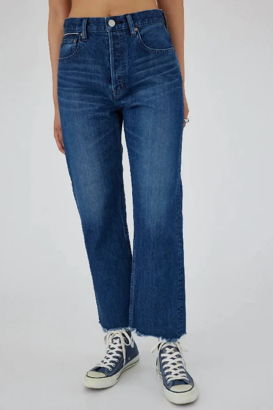 Women's Corcoran Wide Straight Leg Jeans In Dark Blue