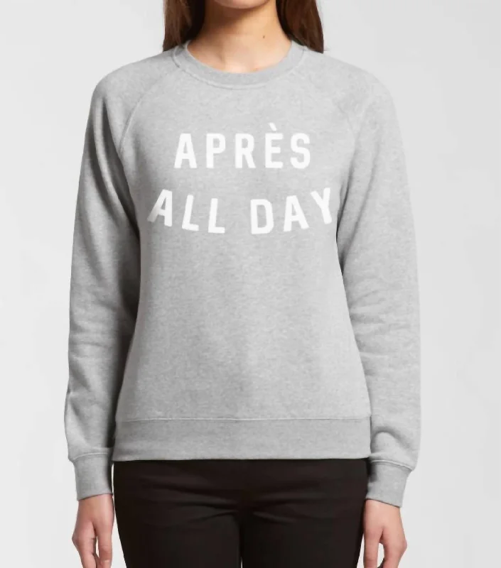 Plus - Size Women Sweater with a Flattering FitAprès All Day Crew Sweater In Grey