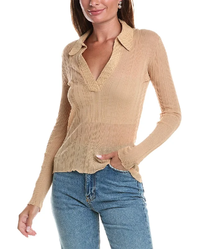 Hand - Knitted Women Sweater with Artisanal CharmBCBGMAXAZRIA Sheer Sweater