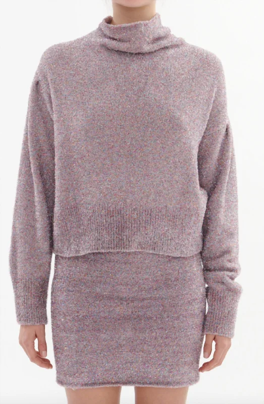 V - Neck Women Sweater to Elongate the NecklineClervy Sweater In Lavender