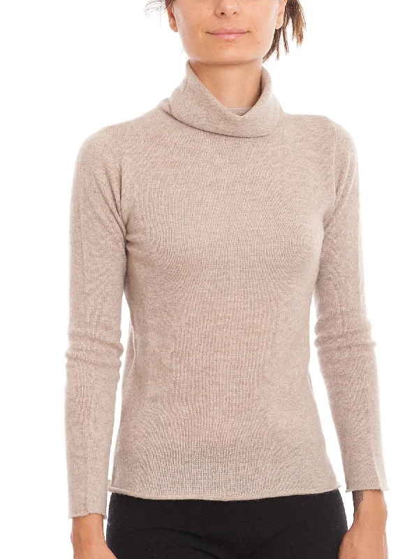 Organic Cotton Women Sweater for an Eco - Friendly ChoicePolo Neck 100% Cashmere