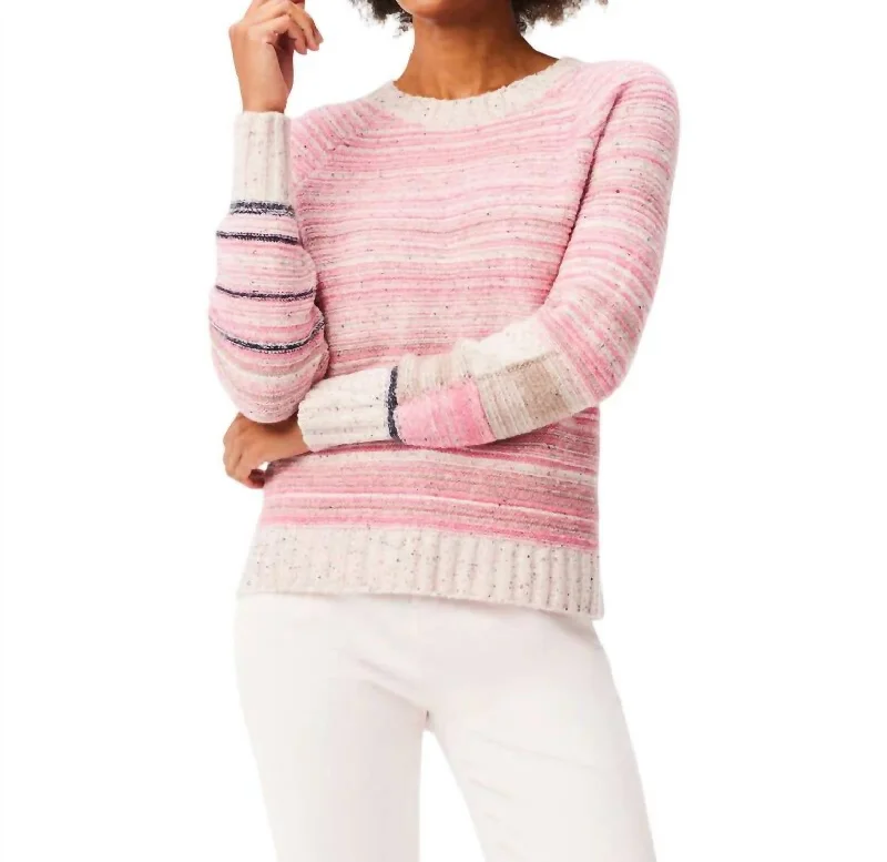 Oversized Women Sweater for a Cozy and Fashionable LookHeat Mix Sweater In Pink Multi