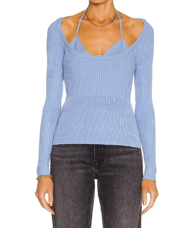 Hooded Women Sweater for Added Comfort and StyleJaylin Top In Periwinkle