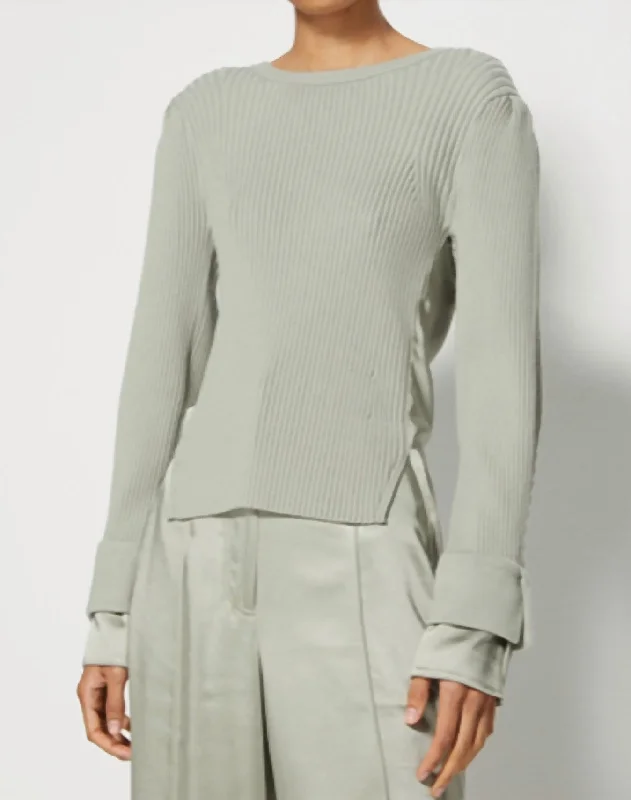 Plus - Size Women Sweater with a Flattering FitLeia Leisure Sweater In Sage