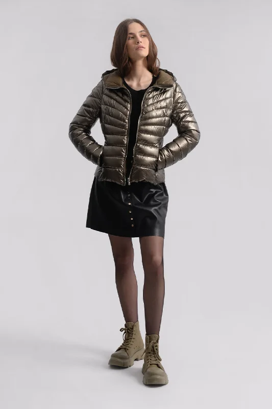 Cable - Knit Women Sweater with Intricate PatternsMolly Bracken Kahki Padded Jacket