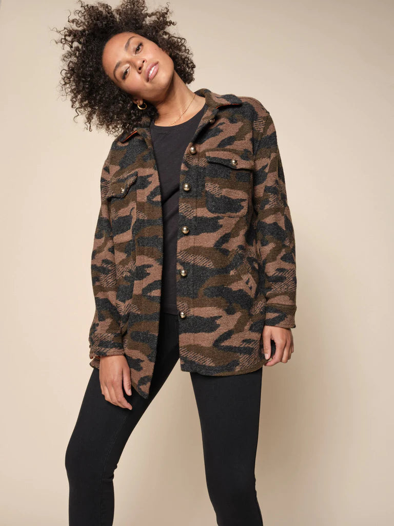 Color - Blocked Women Sweater for a Bold Fashion StatementMos Mosh Vera Camo Jacket