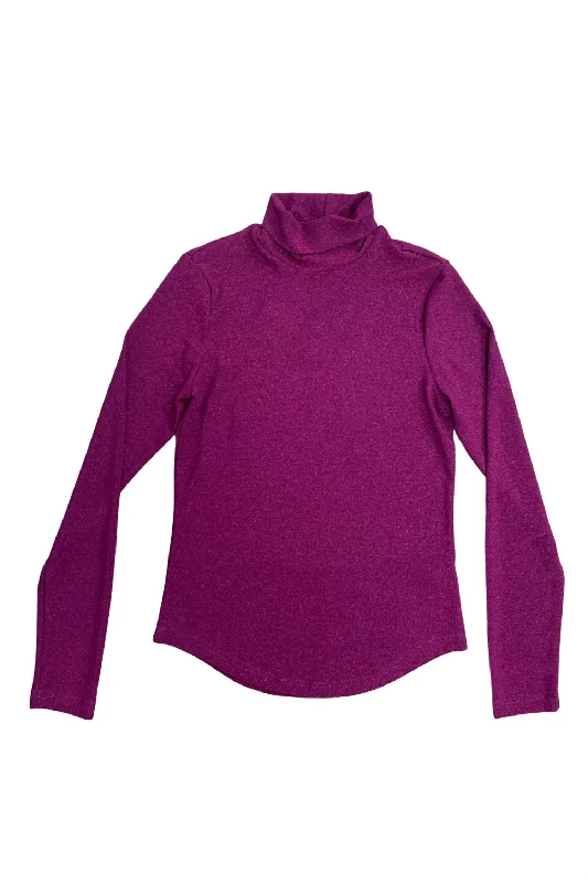 Cashmere Women Sweater with a Luxurious Soft TouchPurple Carmelite Shimmer Turtleneck