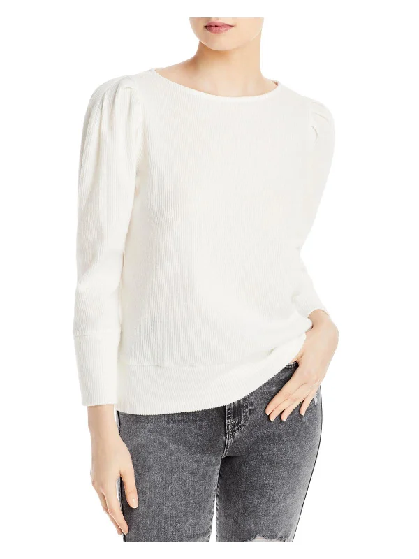 Button - Down Women Sweater for a Versatile LookWomens Knit Ribbed Crewneck Sweater