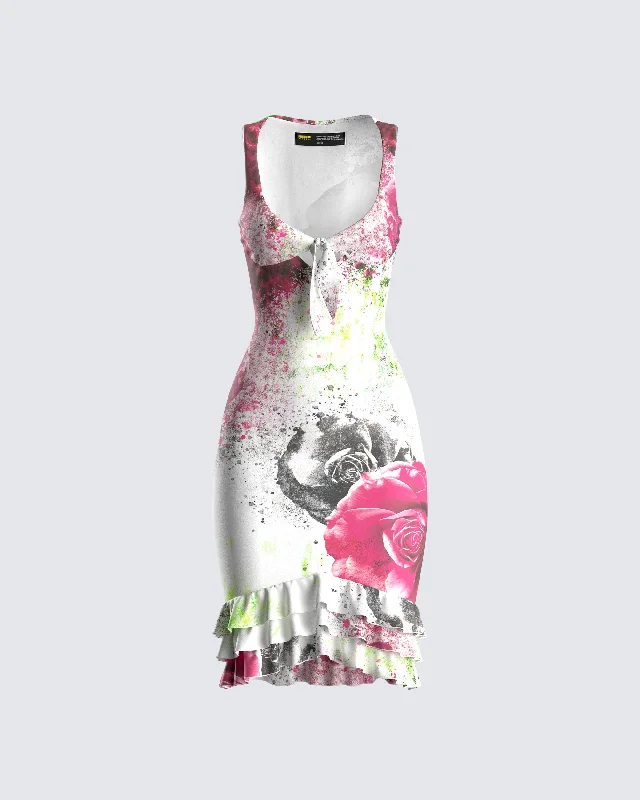 Ruffled Women Dress with Multiple Layers for a Playful and Girly StyleClarice Floral Print Dress