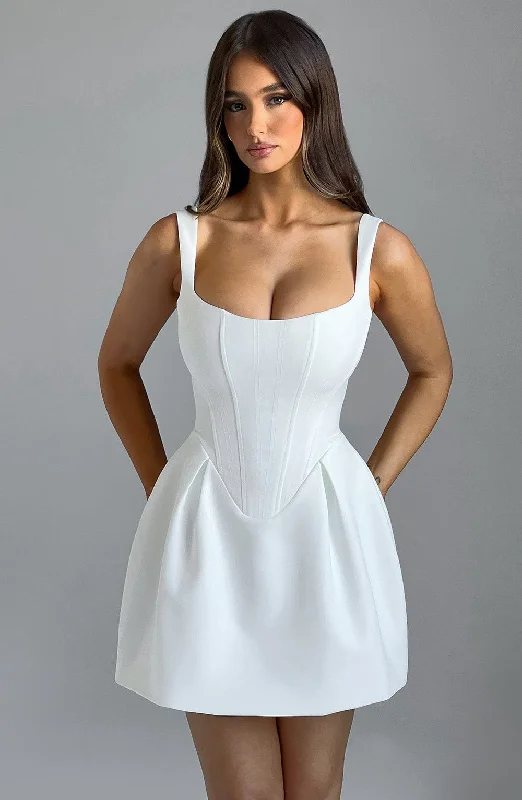 Wrap - Style Women Dress with Adjustable Fit for All Body TypesJaniyah Mini Dress - Ivory