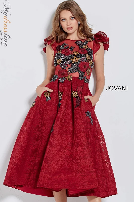 Plus Size Women Dress with a Flattering A - Line Cut for Comfort and StyleJovani M59787