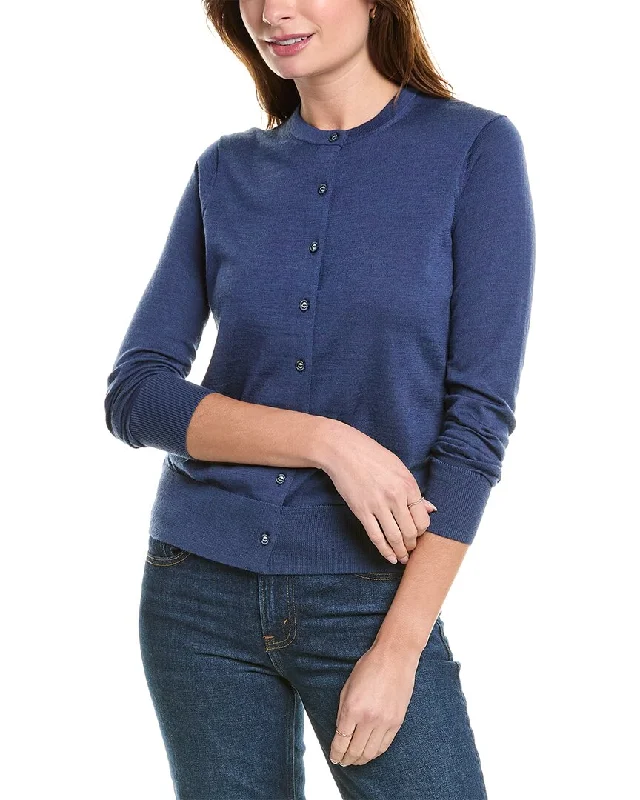 Open - Front Women Sweater for Easy LayeringBrooks Brothers Wool Cardigan