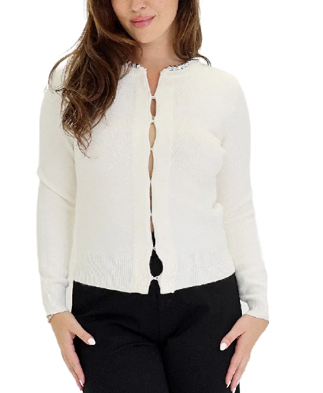 Plus - Size Women Sweater with a Flattering FitCardigan Sweater w/ Beaded Trim