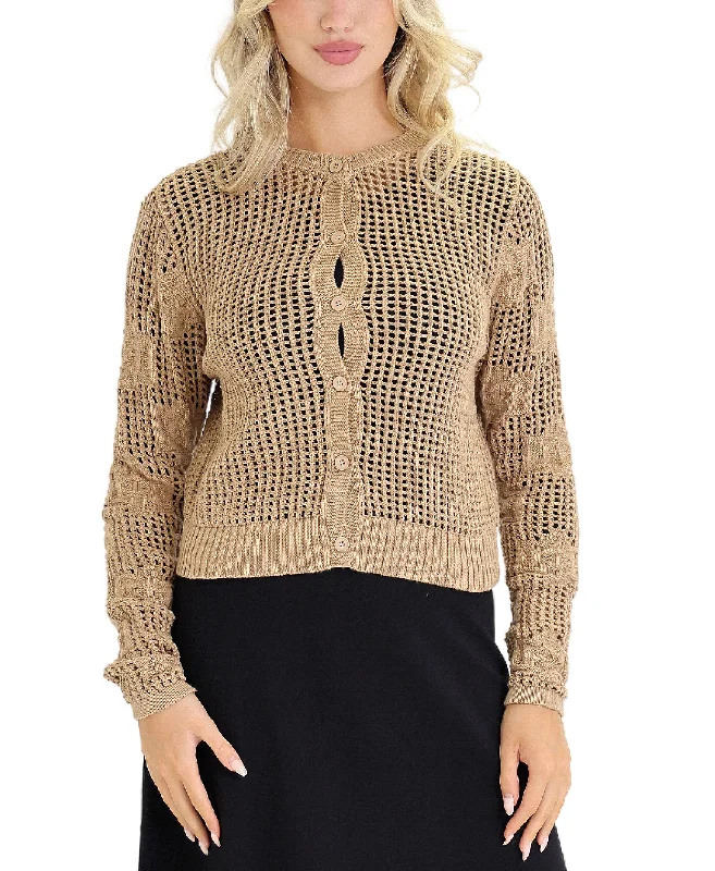 Mock - Neck Women Sweater for a Modern TwistCrochet Cardigan Sweater