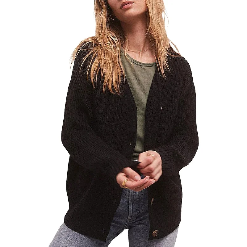 Organic Cotton Women Sweater for an Eco - Friendly ChoiceFern Womens V Neck Long Sleeve Cardigan Sweater