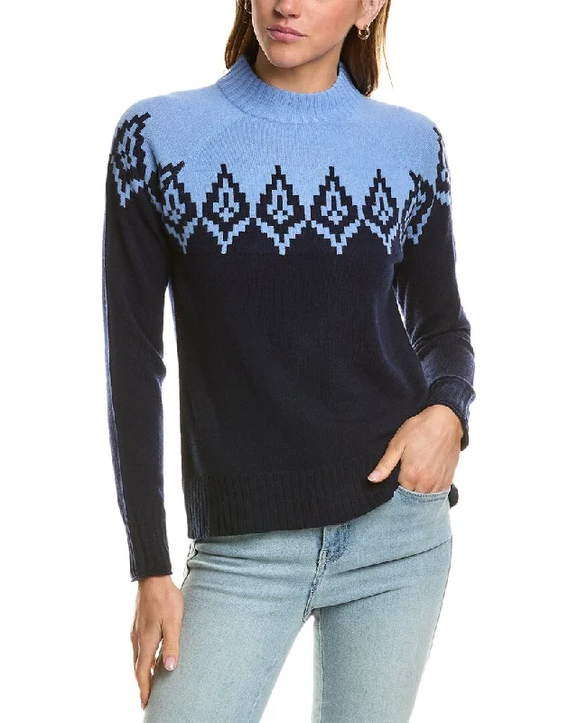 Plus - Size Women Sweater with a Flattering FitHannah Rose Diamond Peak Fairisle Wool & Cashmere-Blend Sweater