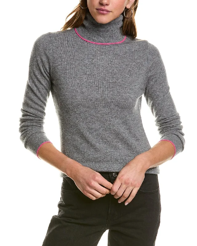 Sequin - Embellished Women Sweater for Special OccasionsInCashmere Turtleneck Cashmere Sweater