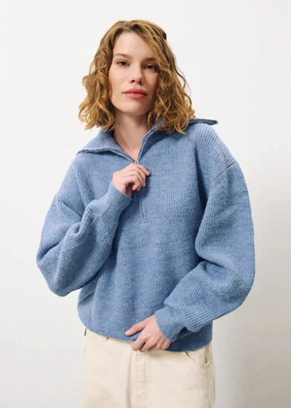 Button - Down Women Sweater for a Versatile LookNaemi Sweater - Bleu Jean