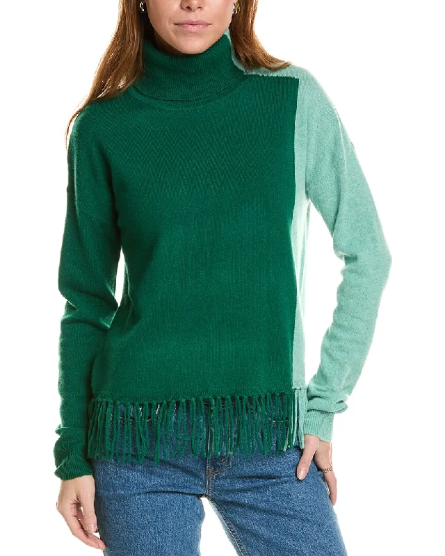 Cashmere Women Sweater with a Luxurious Soft Touchsofiacashmere Colorblock Cashmere Sweater