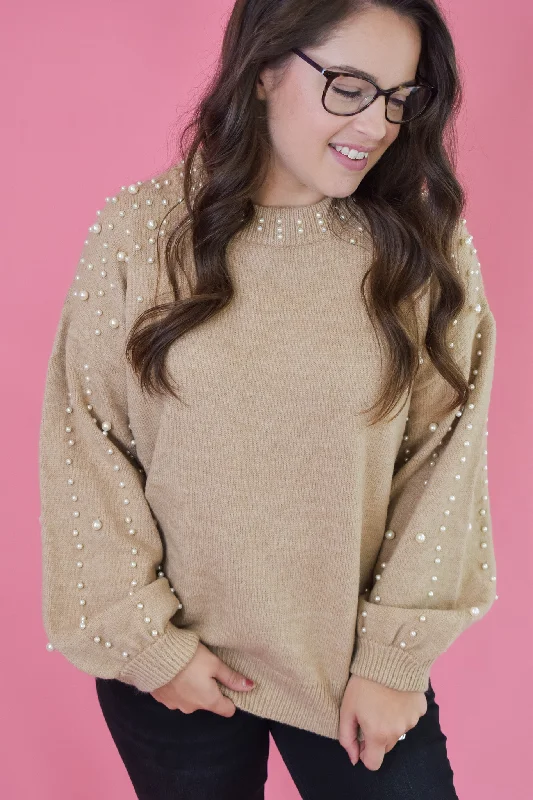 Open - Front Women Sweater for Easy LayeringSomething Extra Pearl Beaded Sweater