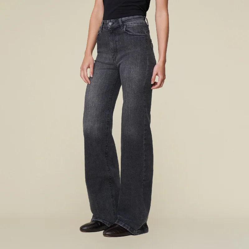 Stretch women jeans for enhanced mobility and comfortPalazzo Caspar Blackstone - Mid Rise Wide Fit