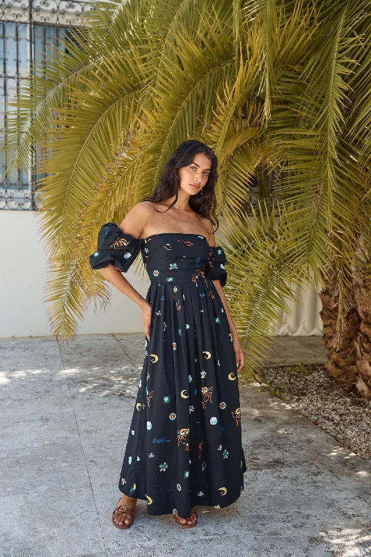 Off - the - Shoulder Women Dress for a Romantic and Feminine LookBonnie Off Shoulder Maxi Dress Black