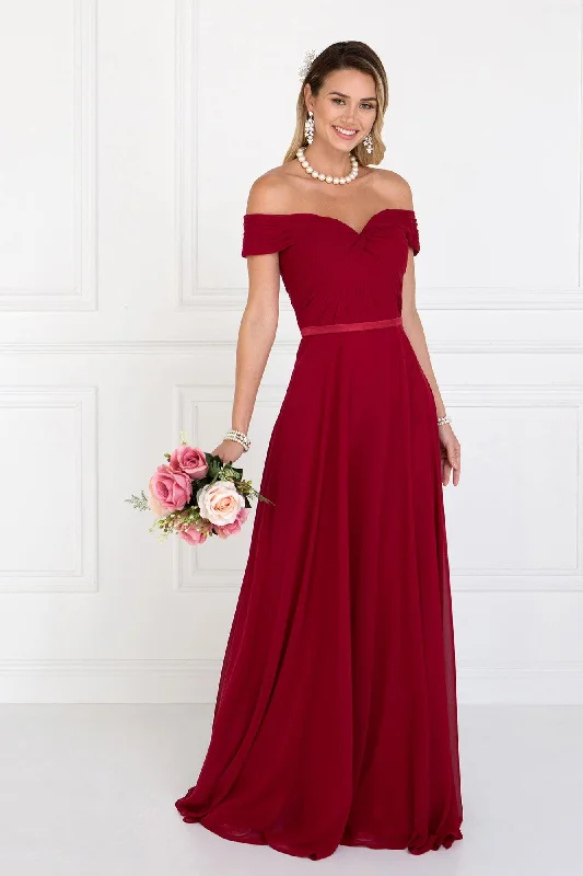 Strapless Women Dress with a Built - in Bra for Comfort and SupportChiffon Sweetheart Bridesmaid Long Formal Dress