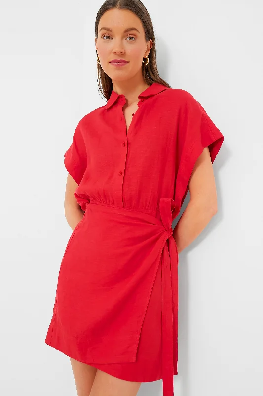 Pleated Women Dress with a Timeless and Elegant TextureChili Catania Wrap Mini