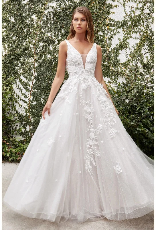 Strapless Women Dress with a Built - in Bra for Comfort and SupportAndrea & Leo A1028W Gardenia Long Wedding Dress