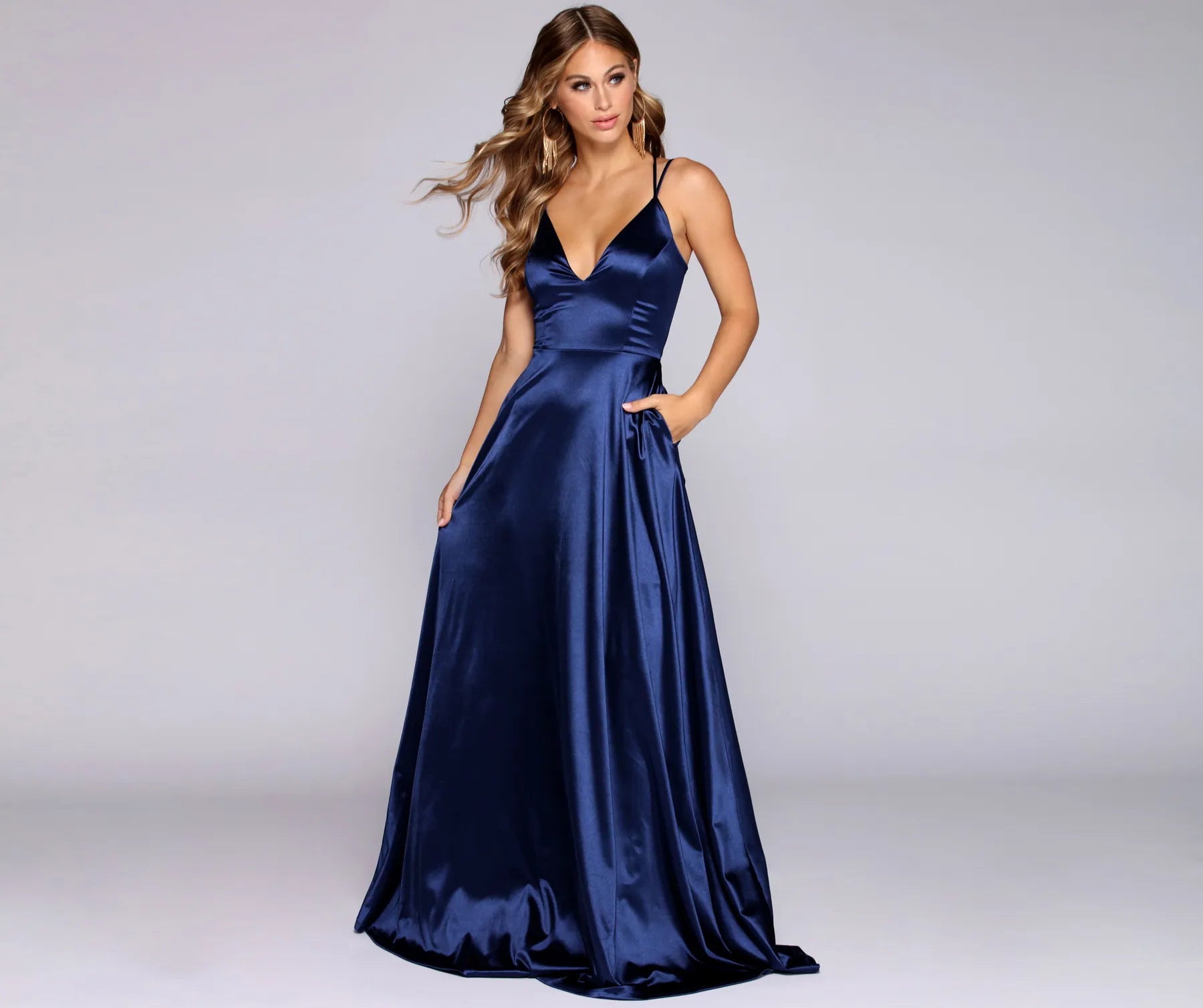 Mermaid - Style Women Dress with a Fitted Silhouette for Special OccasionsHailey Satin A-Line Formal Dress