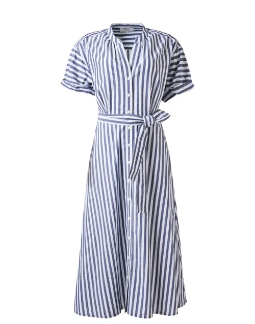 Maxi Women Dress with Floral Print for a Bohemian VibeLiora Blue Striped Dress