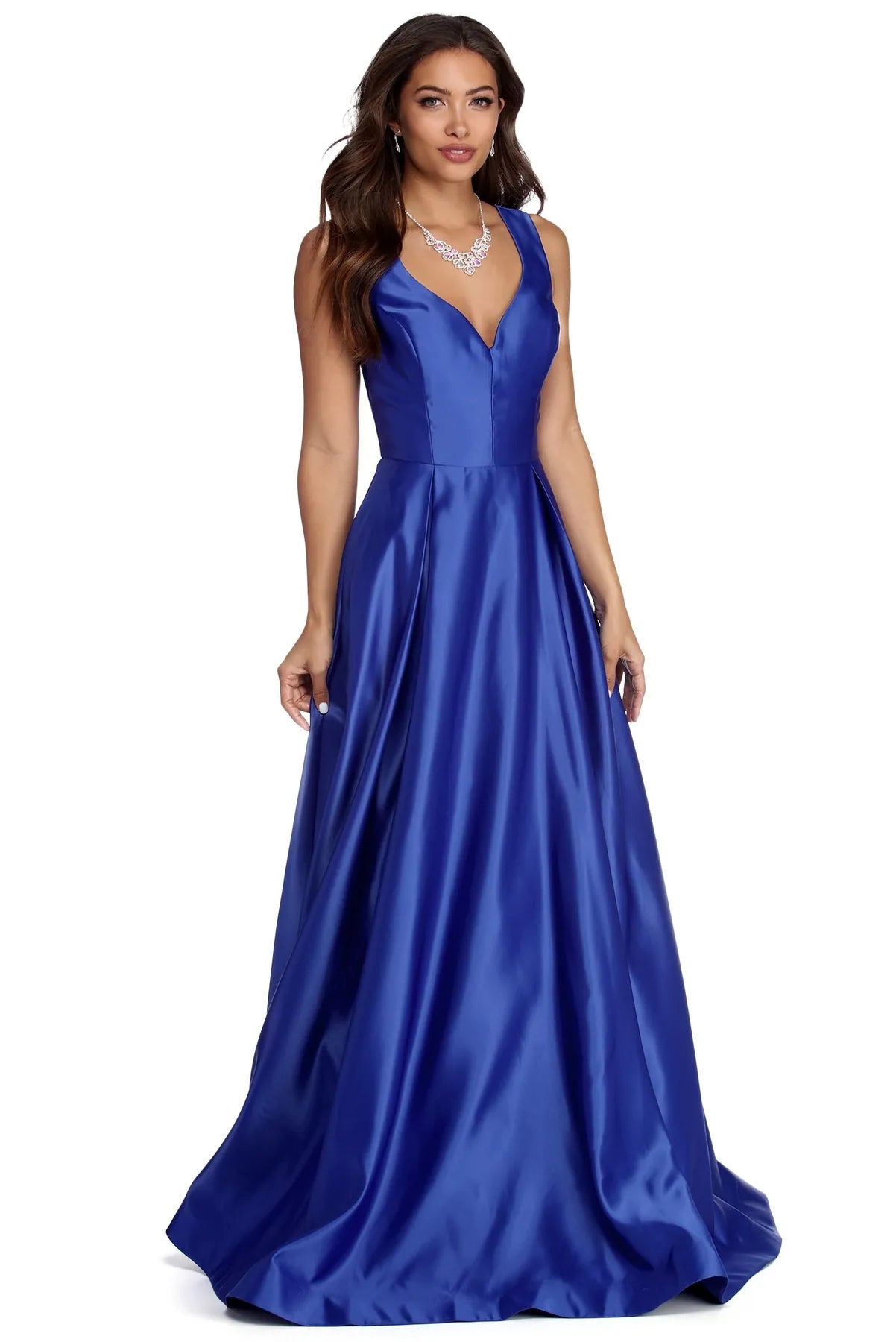 Off - the - Shoulder Women Dress for a Romantic and Feminine LookNadia Satin Ball Gown Dress