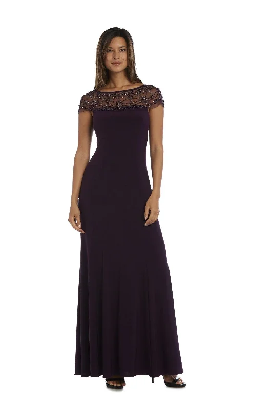 Long - Sleeve Women Dress in Velvet for a Luxurious Winter LookR&M Richards 8777 Long Formal Dress Sale