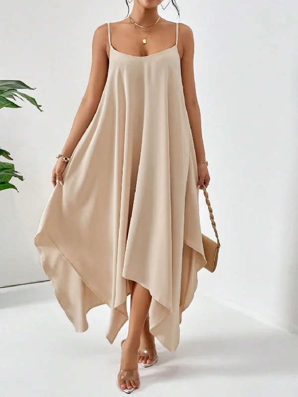 Backless Women Dress for a Sexy and Alluring Look at Evening EventsScoop Neck Midi Cami Dress