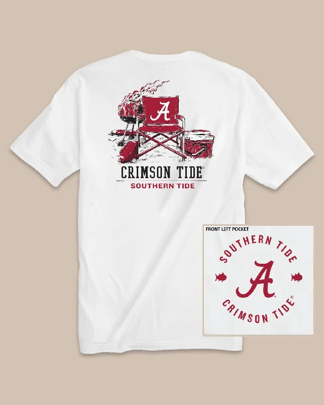 Floral Print Women T Shirt for a Feminine TouchAlabama Crimson Tide Gameday BBQ Tailgate T-Shirt