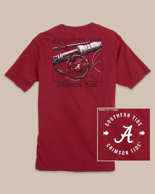 Embroidered Women T Shirt with Intricate DetailsAlabama Crimson Tide Gameday Fly Reel T-Shirt