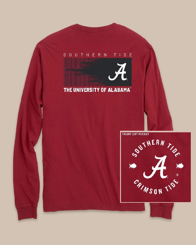 Striped Women T Shirt in a Classic PatternAlabama Crimson Tide Gameday Hexagon Gradient T-Shirt