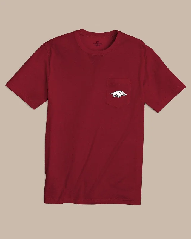 Organic Cotton Women T Shirt for Eco - Conscious WearersArkansas Razorbacks Gameday Embroidered Short Sleeve T-Shirt