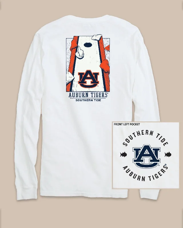 Crew Neck Women T Shirt with a Timeless DesignAuburn Tigers Gameday Cornhole Board T-Shirt