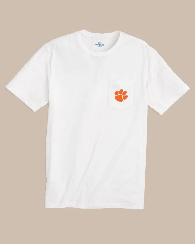 Long Sleeve Women T Shirt for Cooler WeatherClemson Tigers Gameday Embroidered Short Sleeve T-Shirt