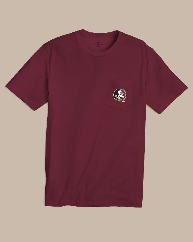 Crew Neck Women T Shirt with a Timeless DesignFSU Seminoles Gameday Embroidered Short Sleeve T-Shirt