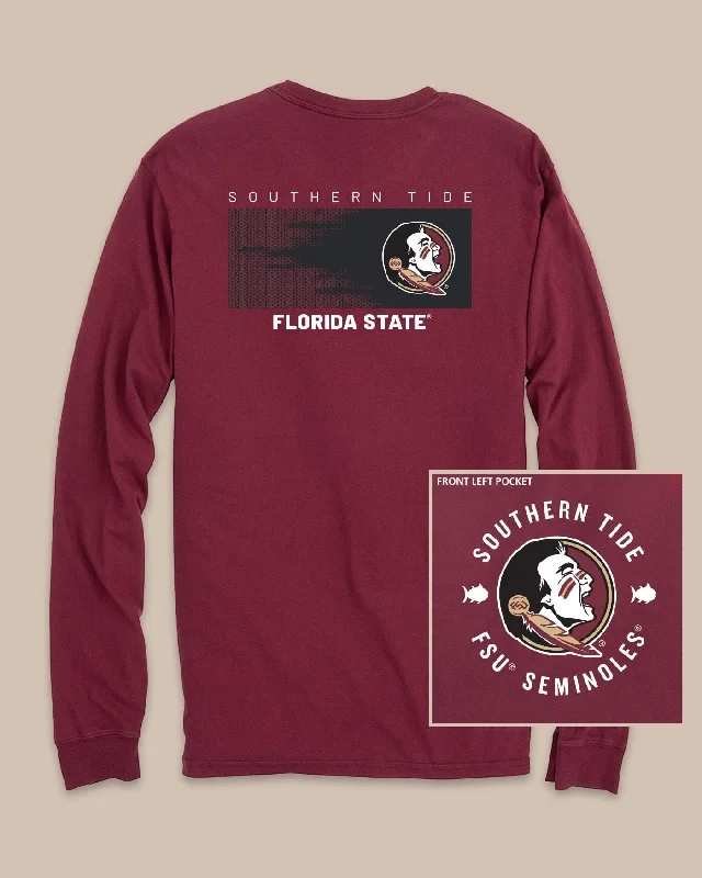 Floral Print Women T Shirt for a Feminine TouchFSU Seminoles Gameday Hexagon Gradient T-Shirt