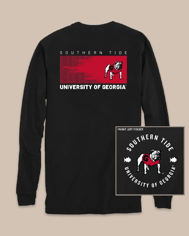 Crew Neck Women T Shirt with a Timeless DesignGeorgia Bulldogs Gameday Hexagon Gradient T-Shirt