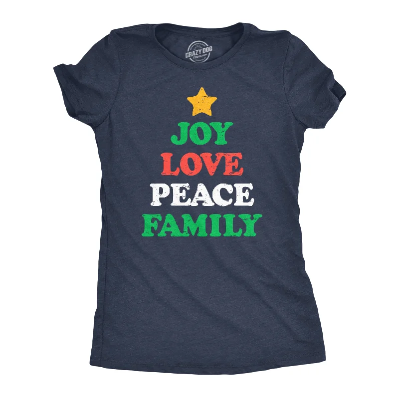 Tie - Dye Women T Shirt with a Bohemian VibeJoy Peace Love Family Women's T Shirt