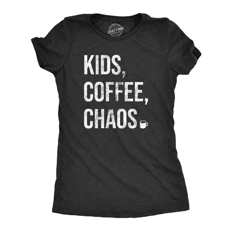 Organic Cotton Women T Shirt for Eco - Conscious WearersKids Coffee Chaos Women's T Shirt