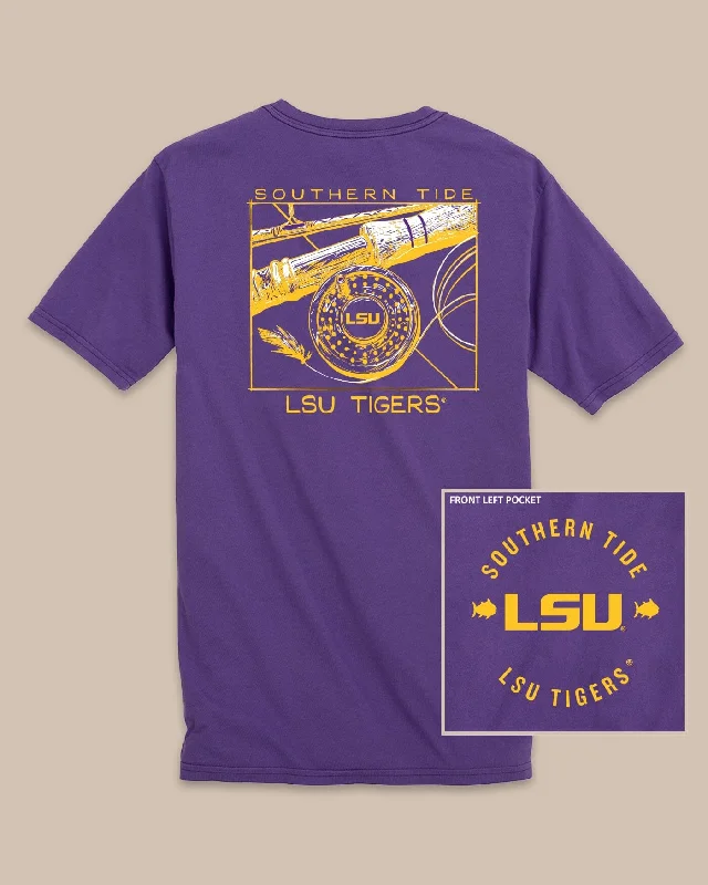 Crop Top Women T Shirt to Pair with High - Waisted BottomsLSU Tigers Gameday Fly Reel T-Shirt